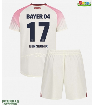 Bayer Leverkusen Eliesse Ben Seghir #17 Bortaställ Barn 2025-26 Kortärmad (+ Korta byxor)